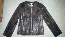 Chicos Brown Serpentine Sass Emerita Jacket Condor Size 1 New With Tag $125 New