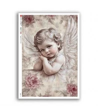 Baby Vintage Chic Angel | A4 Rice Paper | Paper for Decoupage | Paper Designs