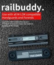 custom Rail Cover laser engraving stainless steel M-Lok standing for freedom