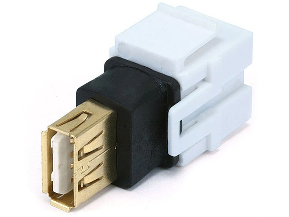 5x USB 2.0 A Female/F Snap-in Coupler Jack Insert for Keystone Wall Plate - Image 3 of 4