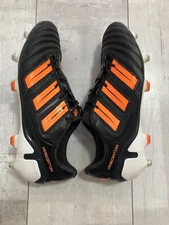 Adidas Predator Adipower SG Leather Black Orange Soccer Boots US9 1/2 UK9