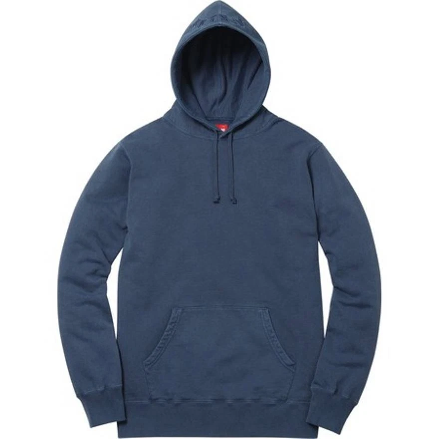 SUPREME Overdyed Hoodie, Large, Navy