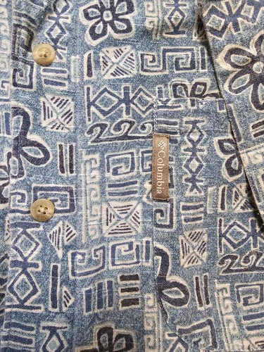 Columbia Men's XL Linen Shirt Blue - Picture 3 of 3