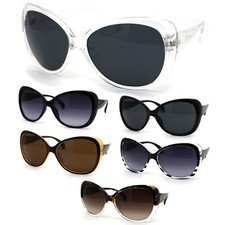 Womens Classic 90s Butterfly Designer Plastic Sunglasses