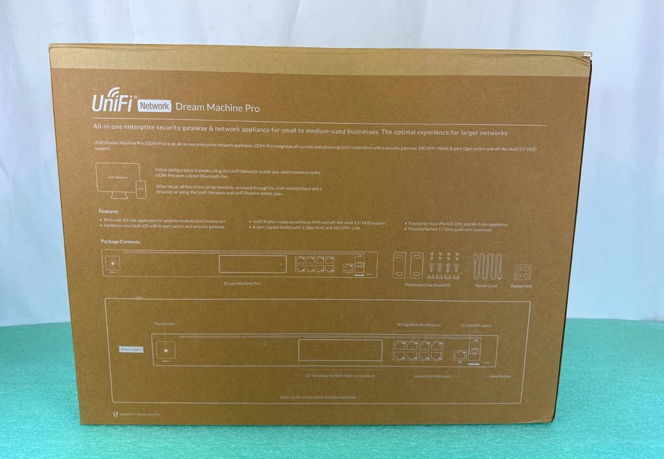 Ubiquiti Networks UDM-PRO 10G SFP+ Enterprise Security Gateway Dream Machine Pro Foto 2 de 2