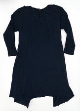 Madewell Dress Womens Extra Small Navy Asymmetrical Long Sleeve Long Designer