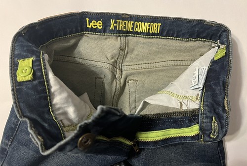 Lee Boys Size 12 Slim Adjustable Dark Blue Jeans Sport Series Xtreme Comfort - Picture 9 of 14