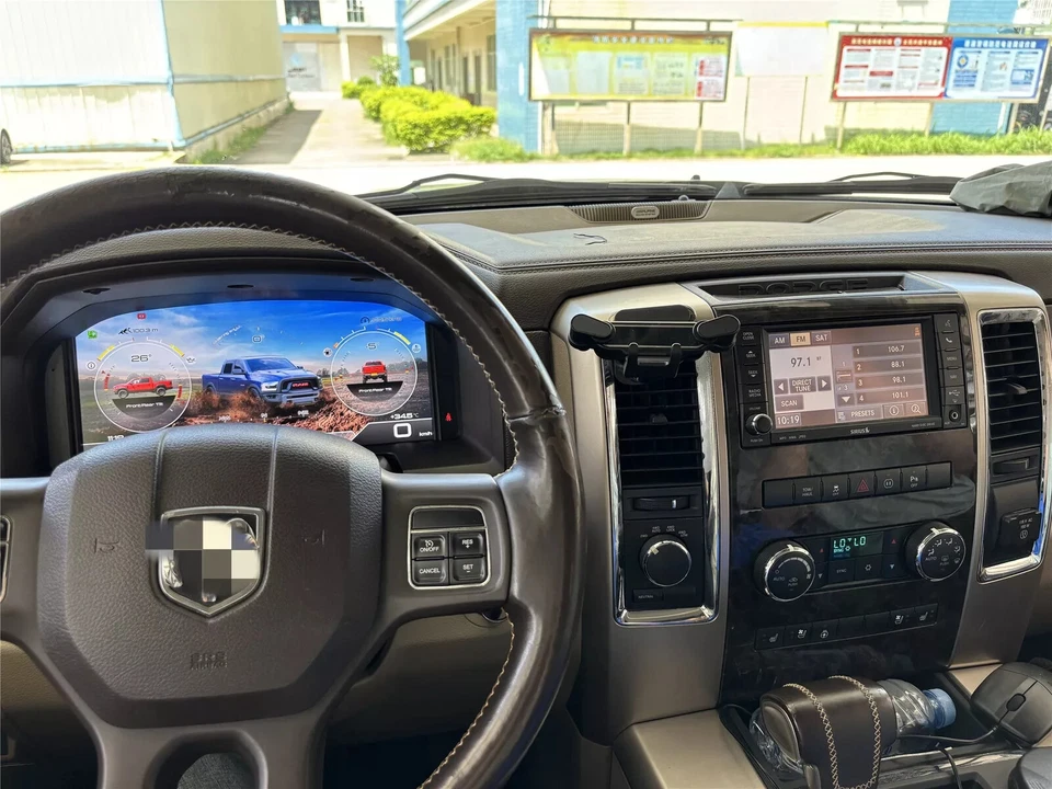 Velocímetro de cuadro de instrumentos LED LCD de 13,1" para camioneta Dodge RAM 1500 2009-2012 Foto 3 de 4