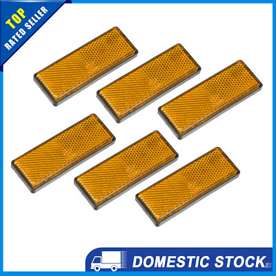 Motorcycle Rectangular Stick-on Safety Spoke Reflective Reflector Pack of 6