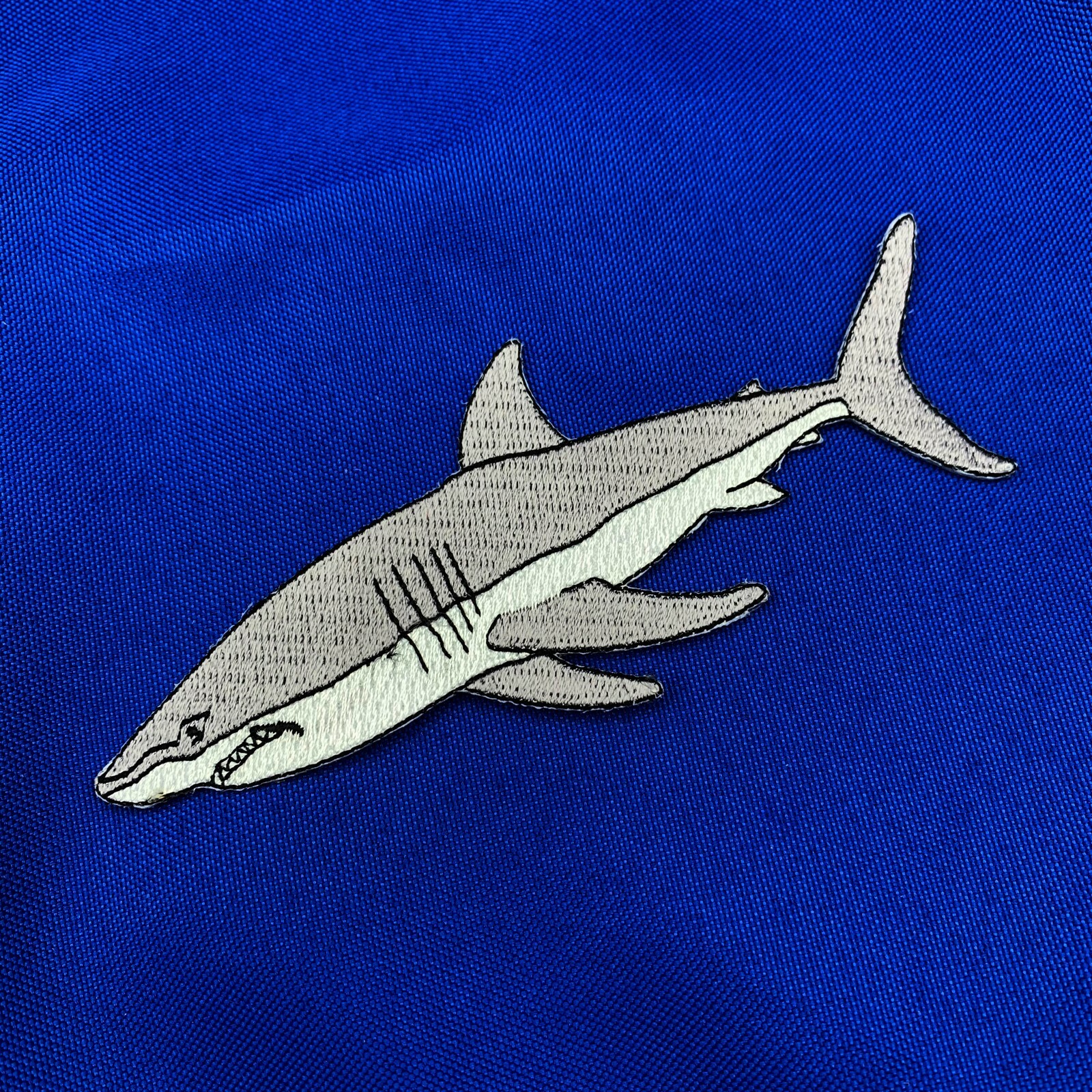 GREAT WHITE SHARK PATCH embroidered iron-on FISH JAWS Carcharodon Carcharias NEW