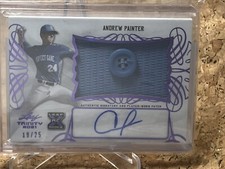 2021 Leaf Trinity BUTTON Patch Purple 19/25 Andrew Painter RC AUTO