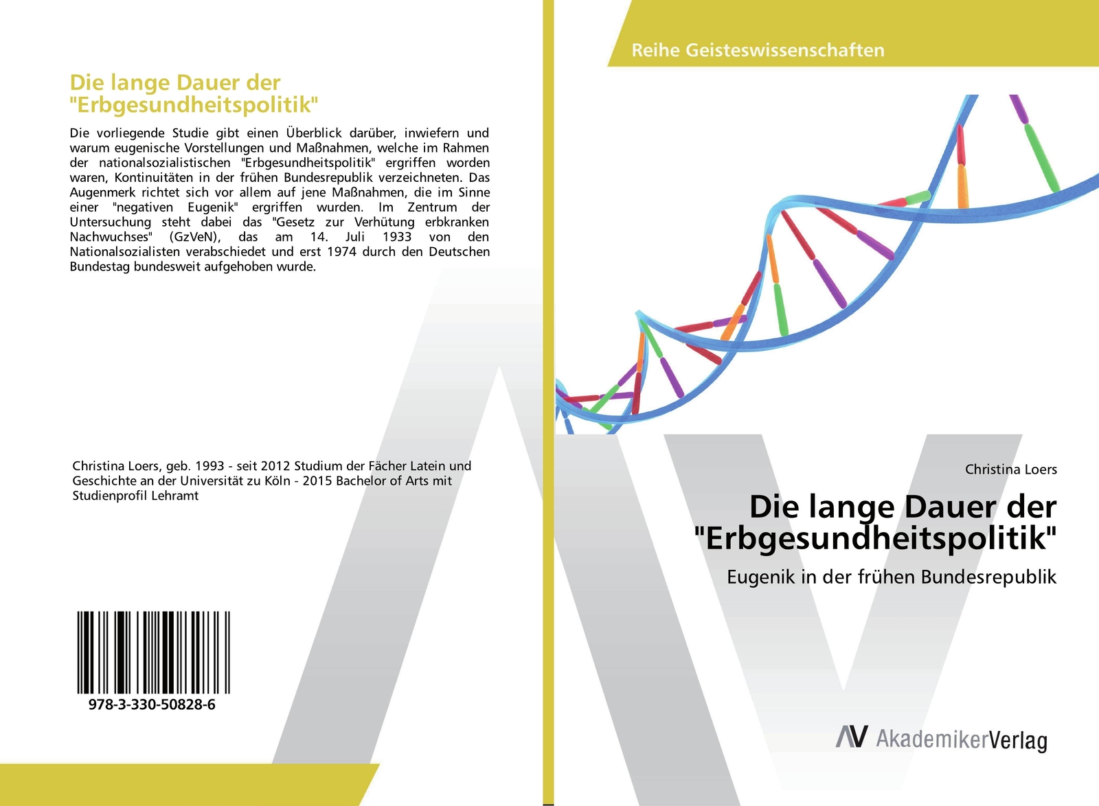Thumbnail - Die Lange Dauer Der 'erbgesundheitspolitik' | Buch | 9783330508286