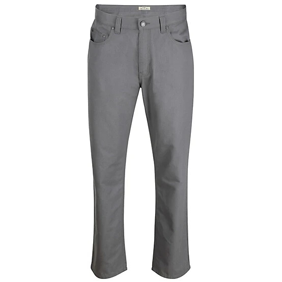 Blue Mountain Men's Relaxed Fit Mid-Rise 5-Pocket Basic Canvas