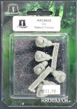 Kromlech Resin Naked Orc Torsos 6 Torsos Item No. KRCB025