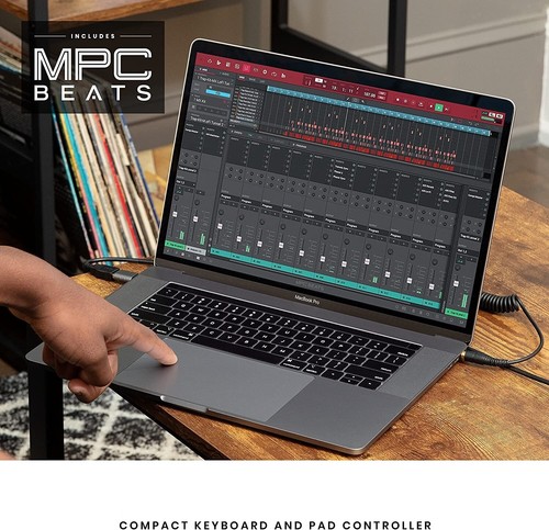 Controlador de teclado MIDI USB con 8 almohadillas de batería retroiluminados 25 teclas EE. UU. - Imagen 8 de 8