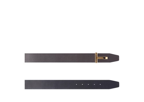 Auténtico cinturón de cuero de grano reversible Tom Ford 75 negro marrón TB178T-LCL236 - Imagen 8 de 8