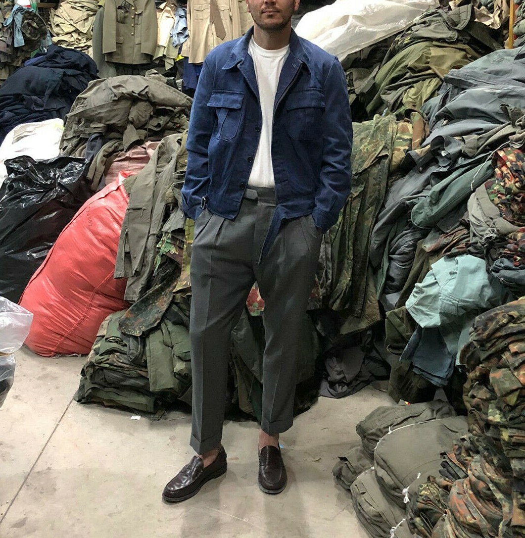 Giubbino Giacca di Jeans da Lavoro Marina Militare Vintage Originale | eBay