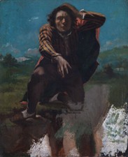 Gustave Courbet - The Man Made Mad Giclee Art Print on Canvas Wall Decor 36"