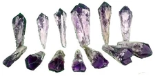 1.5 to 3.5 Inch Dragon Tooth Amethyst Crystal Points (Uncut, raw stones)
