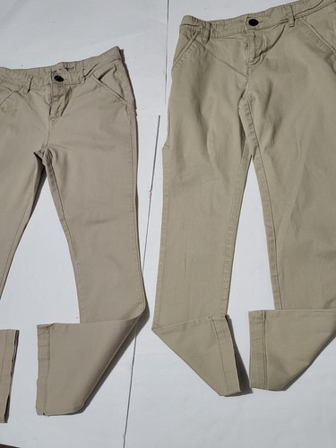 OLD Navy Size 14, Brown Pants Skinny, Boot Cut School Uniform, Adjust Waist - Picture 2 of 4