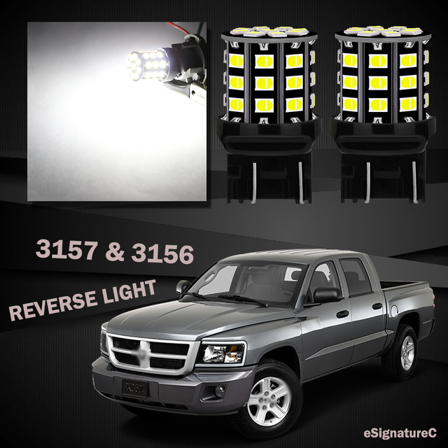 2 x White Backup Reverse Light 3157 3156 33SMD LED For 1997 2010 Dodge Dakota eBay
