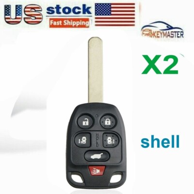 2X Replacement Smart Remote Key shell FOB for 2011- 2014 Honda Odyssey 6Button