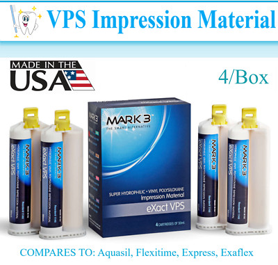 Light Body Regular Set Dental VPS Impression Material 50ml. Cart, 4/Bx, Made USA