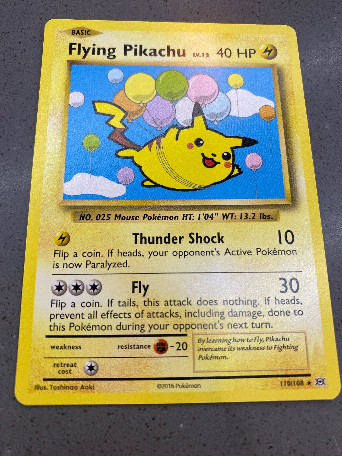 pokemon card flying pikachu 110/108-LP-VINTAGE | eBay