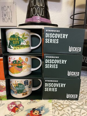 Universal Studios Starbucks 2024 Wicked Discovery Series Set Universal Studios Starbucks 2024 Wicked Discovery Series Set