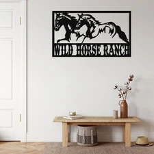Horse Metal Wall Art, Metal Wall Decor, Wall Hangings, Minimalist Wall Art