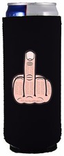 Middle Finger Funny Slim Can Coolie, Compatible with Ultra