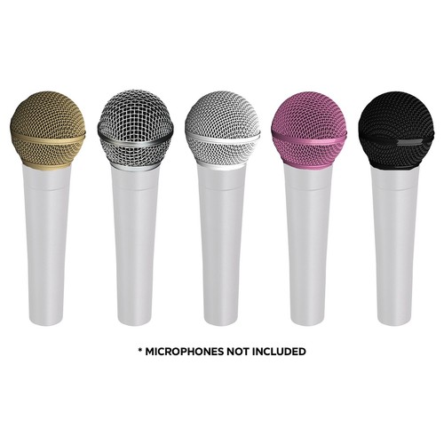 Handheld Dynamic Karaoke Microphone Vocal DJ PA Mic w Stand & Cables 4 Pack - Picture 10 of 12