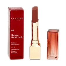 CLARINS ROUGE HYDRA NUDE SMOOTHING CREAM LIPSTICK SPF 6 3G #04 - NUDE CARAMEL