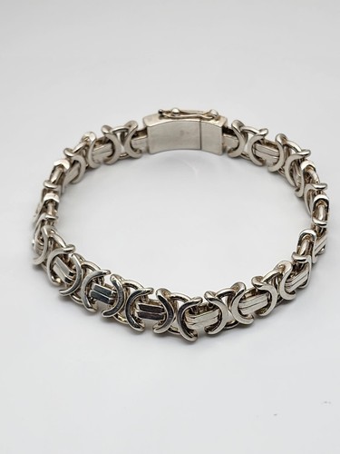 925 Sterling Silver Women's Men's Bracelet/Solid Silver Handmade Unisex Jewelry - Picture 8 of 8