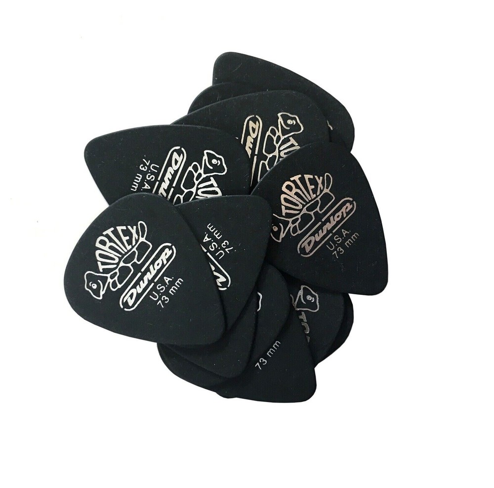Dunlop Guitar Picks Tortex Pitch Black Standard 12 Pack .73mm 488P.73