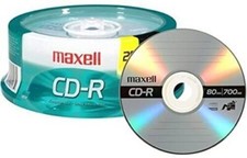 WB Maxell 648445 CD-R 700 CD-R CD Recordable Disc 48X 700MB 80 Min Spindle 25 Pk