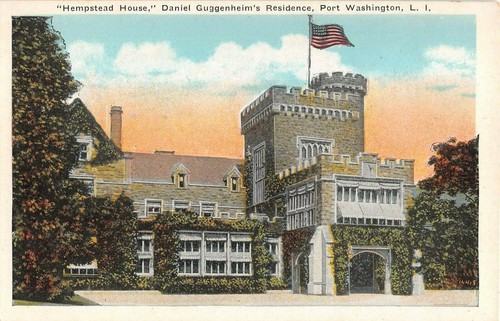 c.1920 Hempstead House Daniel Guggenheim Home Port Washington LI NY post card - Picture 1 of 2