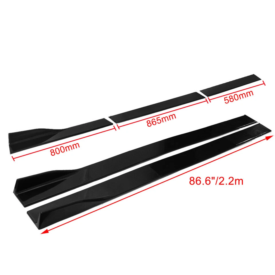 Front Bumper Lip Spoiler Splitter+Side Skirt+Rear Lip For Toyota Camry SE XSE Foto 4 de 4