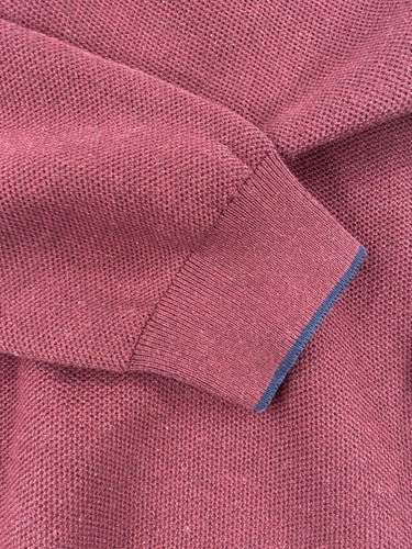 Suéter Polo Ralph Lauren para hombre XL extra grande azul marrón 1/4 cremallera manga larga - Imagen 2 de 16