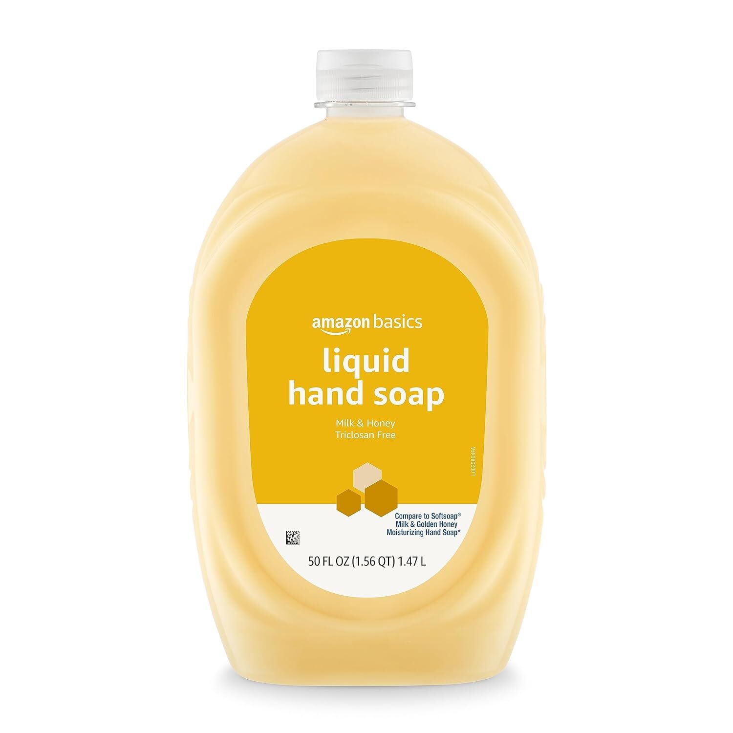 Basics Liquid Hand Soap Refill, Milk and Honey Scent, Triclosan-free, 50