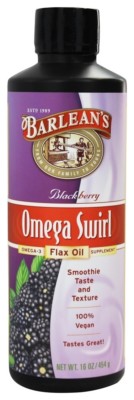 Barlean's Omega Swirl Omega-3 Flax Oil Blackberry, 16 Ounces