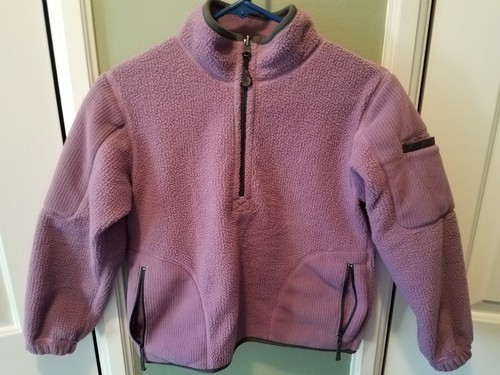 Kids L.L. Bean Reversible 1/2 Zip Fleece - Purple - Size S8 Small - Picture 1 of 5