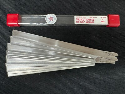 (PACK of 12) 8'' TRU-CUT KNIVES WOLF MACHINES HS STEEL SEWING MACHINES 1401471