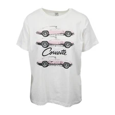 GENERAL MOTORS PINK CORVETTE WOMENS T SHIRT