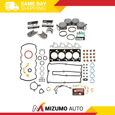 Full Gasket Set Pistons Bearings Fit 98-99 Ford Contour Escort 2.0