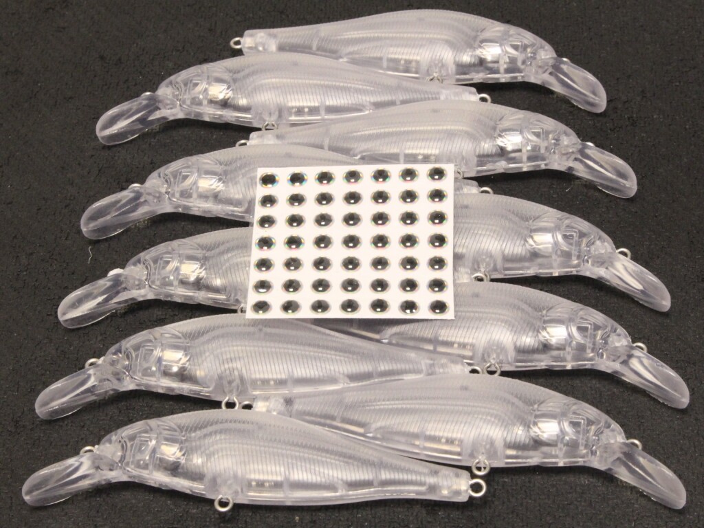 WLure Blank Unpainted Jerkbait Minnow Bass Fishing Lures 10 Per Pack UPM258 - Foto 2