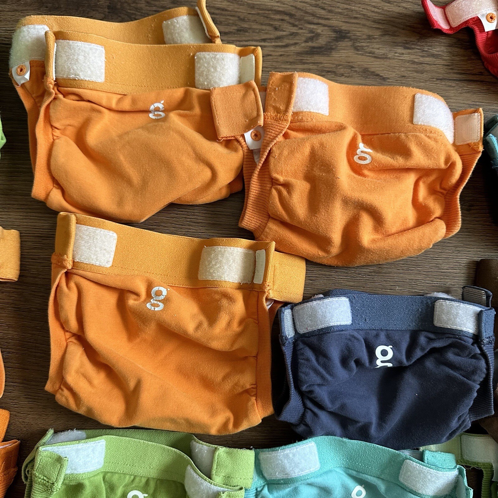 G Diaper Lot Size Small Reusable Diapers Lot Of 27 No Inserts Orange