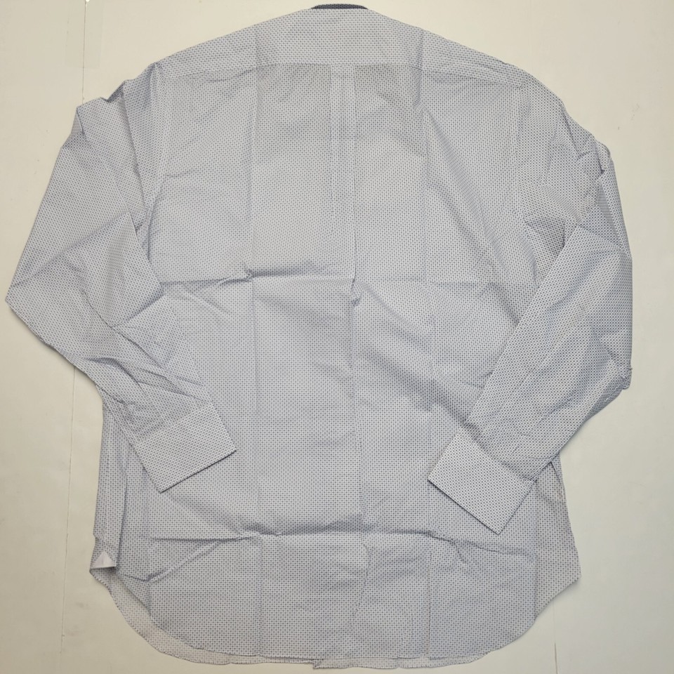 $355 New LUCIANO BARBERA Men's Size XL Blue White Geometric Print Shirt ...