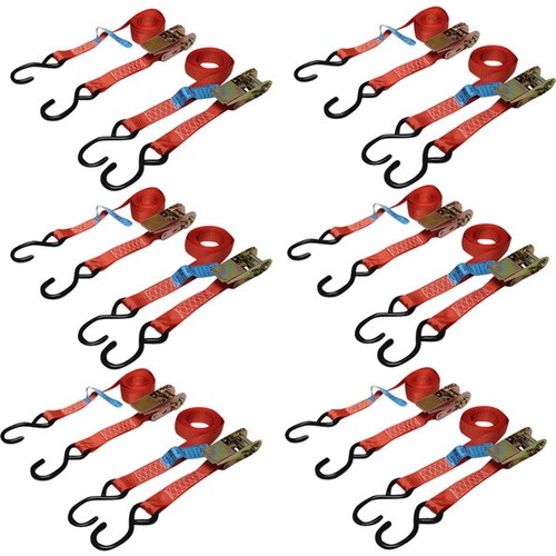 Diversity Wrap Ratchet Strap Tie Down Width-25mm Iron Handle & Double S-Hook - Picture 10 of 21