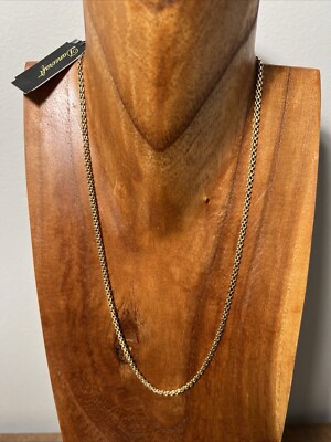Vintage Danecraft Sterling Silver Gold Overlay Italian Chain Link Necklace  20